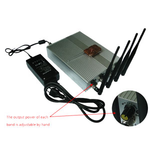 Wholesale Power Adjustable Remote Control Mobile Phone Jammer + 60 Meters