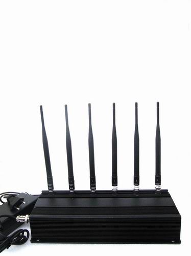 Wholesale 6 Antenna Cell phone 3G,WiFi & RF Jammer (315MHz/433MHz)