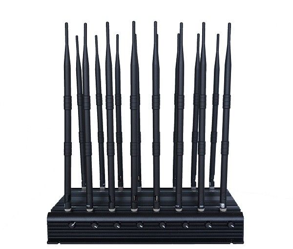 Wholesale Full Bands Jammer Adjustable 16 Antennas Powerful GSM 3G 4GLTE 4GWimax Phone Blocker & WiFi UHF VHF GPS Lojack Remote Control All