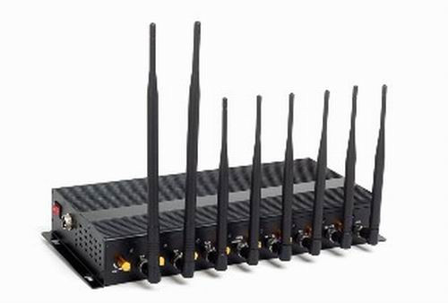 Wholesale 8 Powerful Antenna 3G/4G WiFi High Power Cellphone Jammer with Portable Aluminum Box