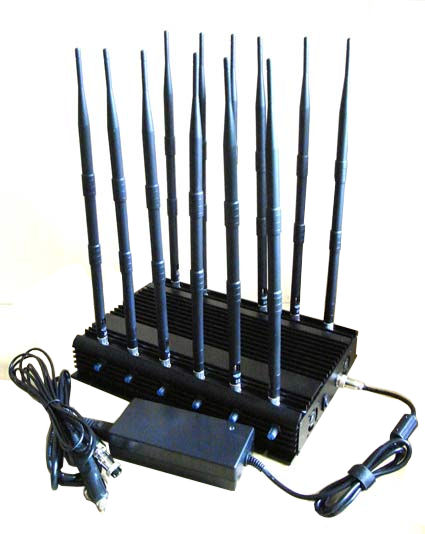 Wholesale 12-band Jammer GSM DCS Rebolabile 3G 4G WIFI GPS Satellite Phones and car remotes 315-433-868 Mhz